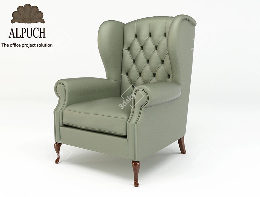 Elegant ALPUCH Chair 3D model image 1