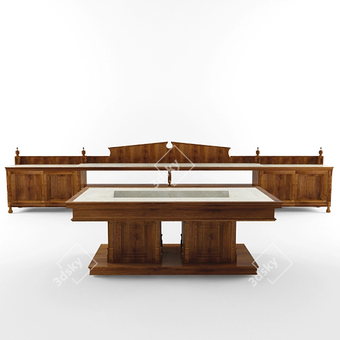 Title: Modern Buffet Furniture Set 3D model image 2