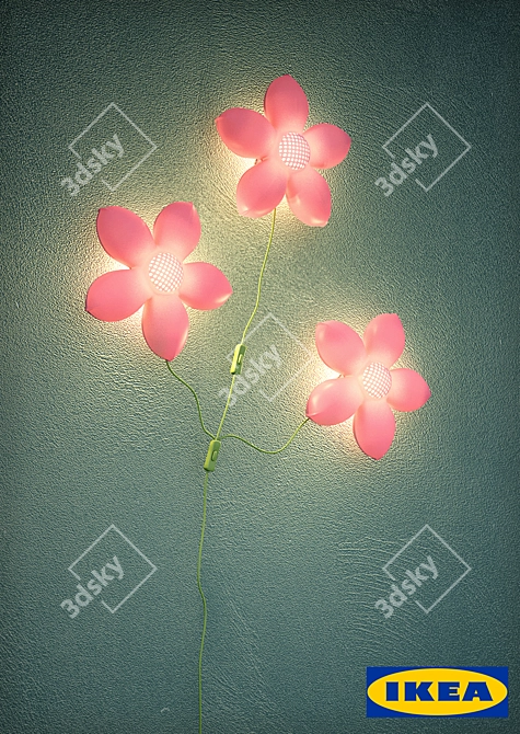 Sweet Petal Pink Wall Light 3D model image 3