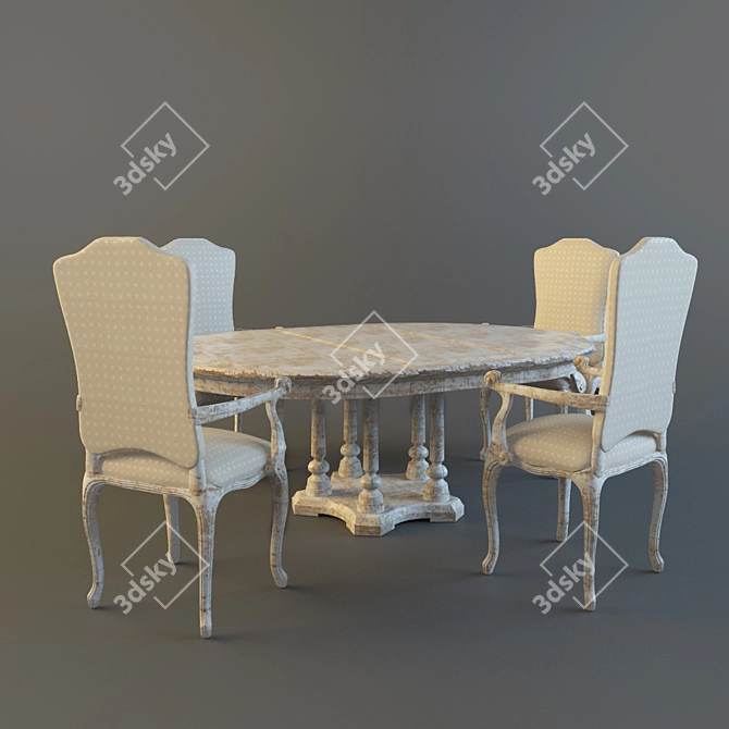 Vintage Marais Tour: Neutral Elegance 3D model image 1