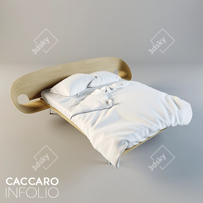 Elegant Wood Desk Organizer 3D model image 1