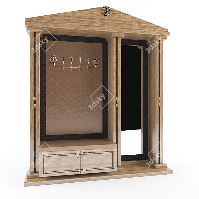 Vintage Coat Rack & Umbrella Stand 3D model image 1