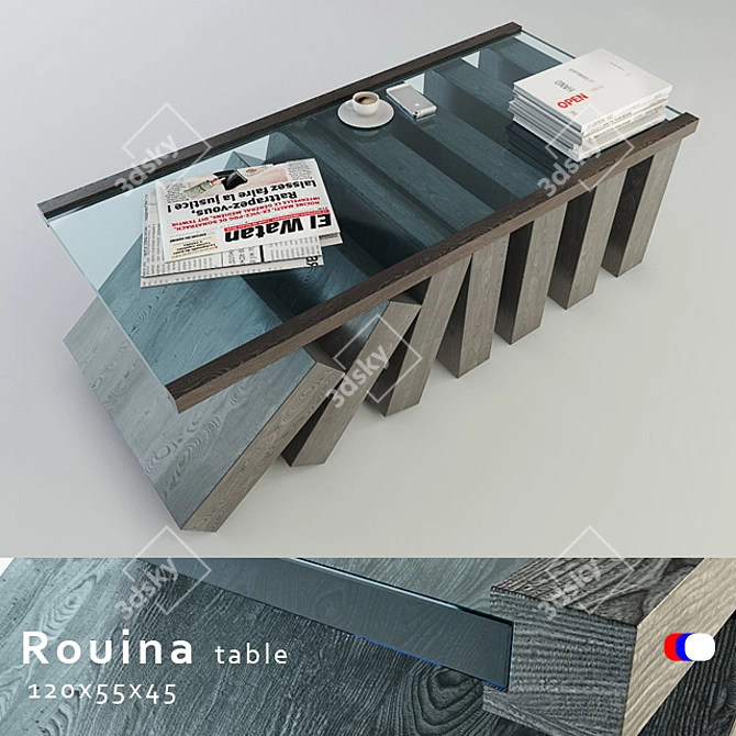 Zini Modern Coffee Table 3D model image 1