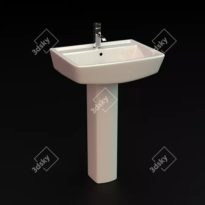 Curzon Basin: 520mm Width, 420mm Depth 3D model image 1