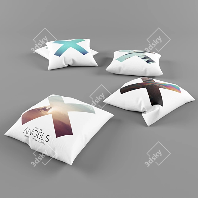 Cozy Dream Printed Pillows 3D model image 1