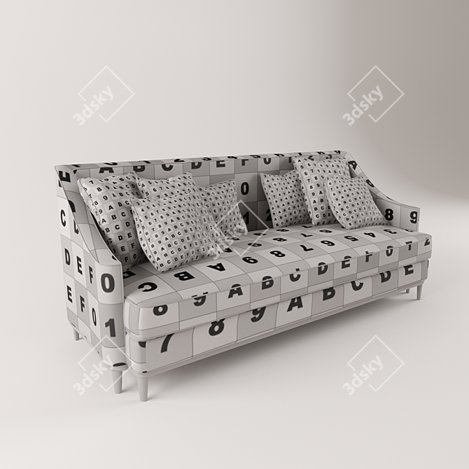 Classic Italian Sofa: Galimberti Nino Grace 3D model image 3