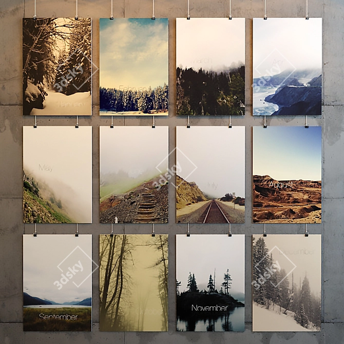 Eternal Designer Calendar by Arina Pozdnyak 3D model image 1