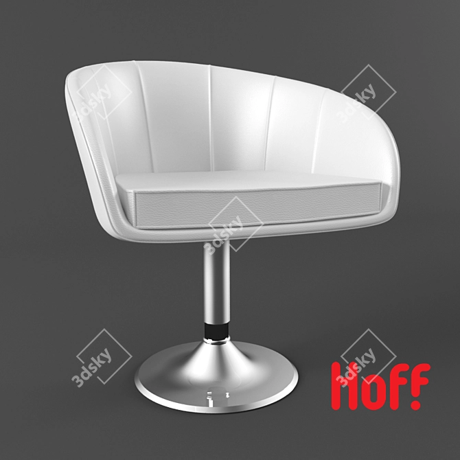 Hoff Bar Chair T-1107: Sleek Metal & Faux Leather Design 3D model image 1