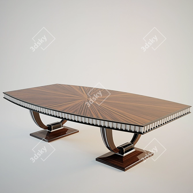 Modern Art Deco Table 3D model image 2
