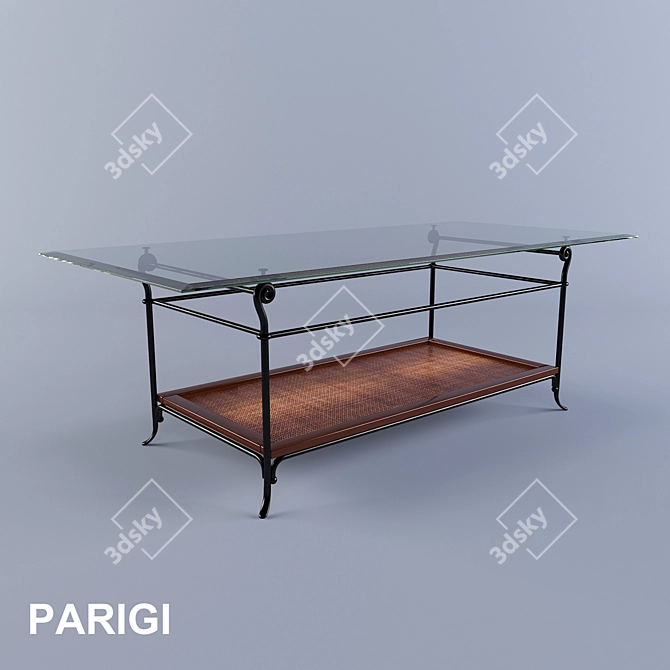 Elegant PARIGI Coffee Table 3D model image 1