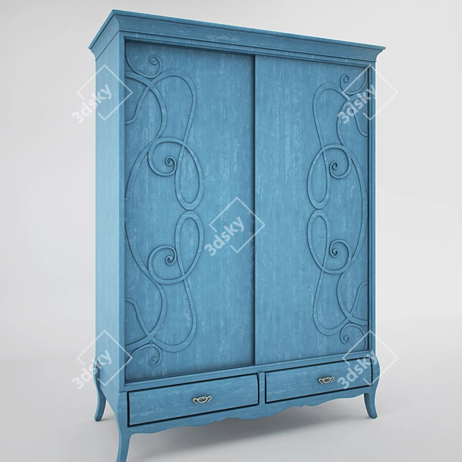 Flai Wardrobe: Stylish Storage Solution 3D model image 1