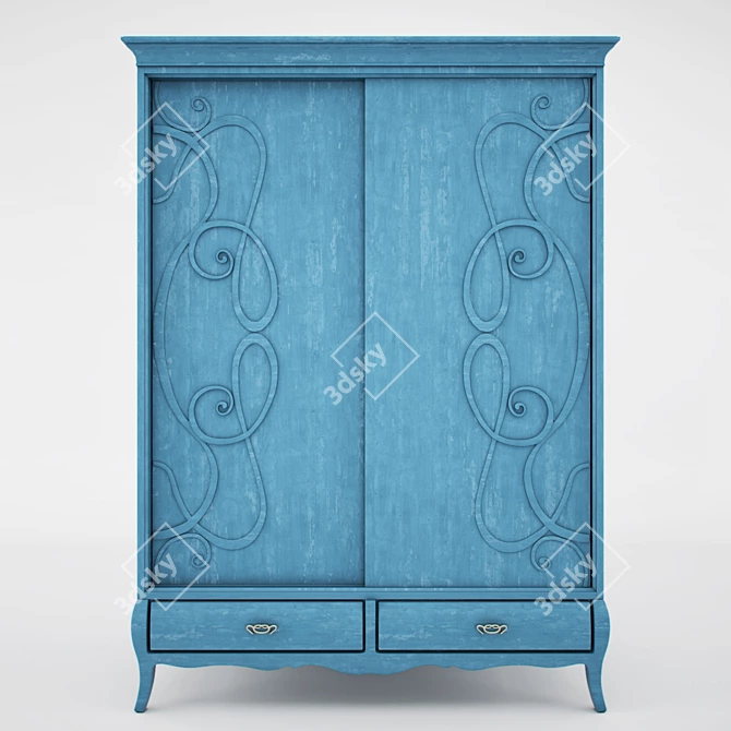 Flai Wardrobe: Stylish Storage Solution 3D model image 2
