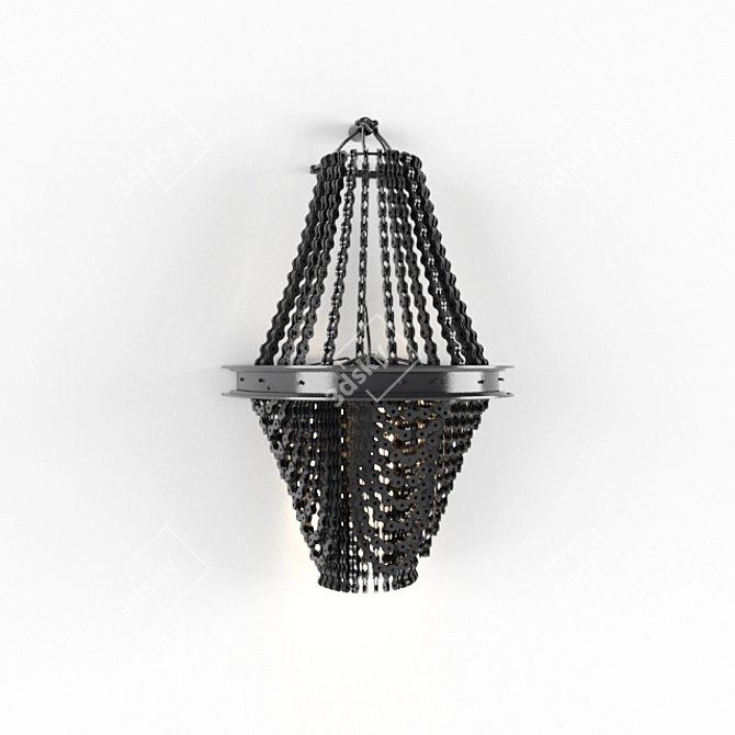 Revamped Bicycle Chains Sconce 3D model image 1