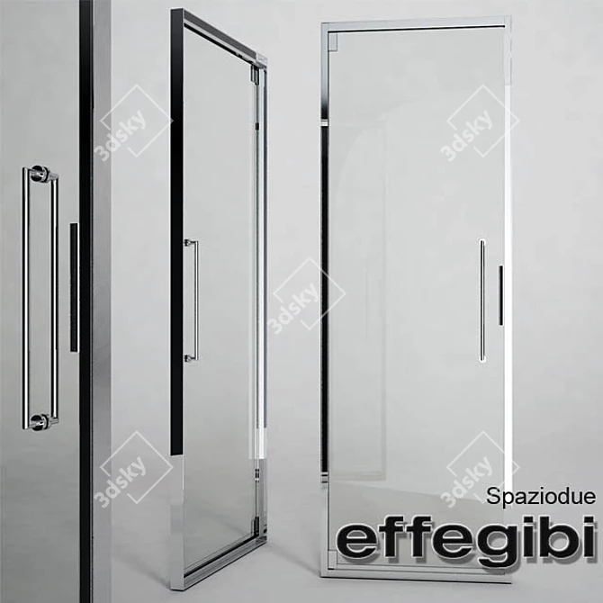 Spaziodue 65: Stylish Stainless Steel Hammam Door 3D model image 1