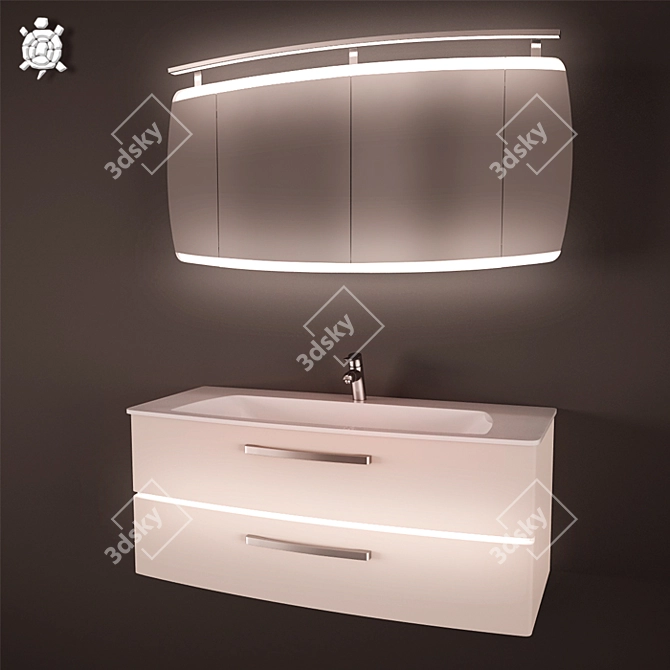 Elegant Pelipal Tiva Vanity 3D model image 1