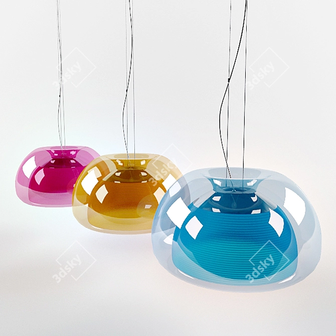 Elegant Orb Pendant Light 3D model image 1