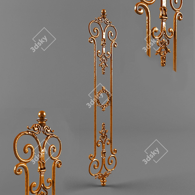 Bronze Cast Baluster 3D model image 1