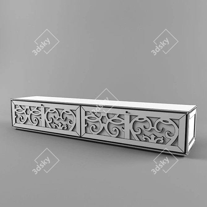 Elegance TV Stand by Tonin CASA 3D model image 2