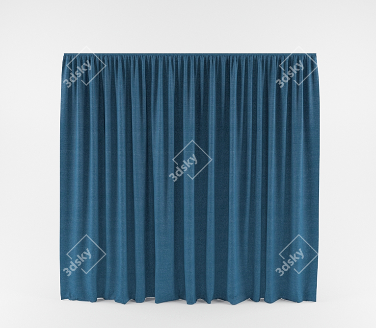 Elegance in Every Fold: Curtains 3D model image 2