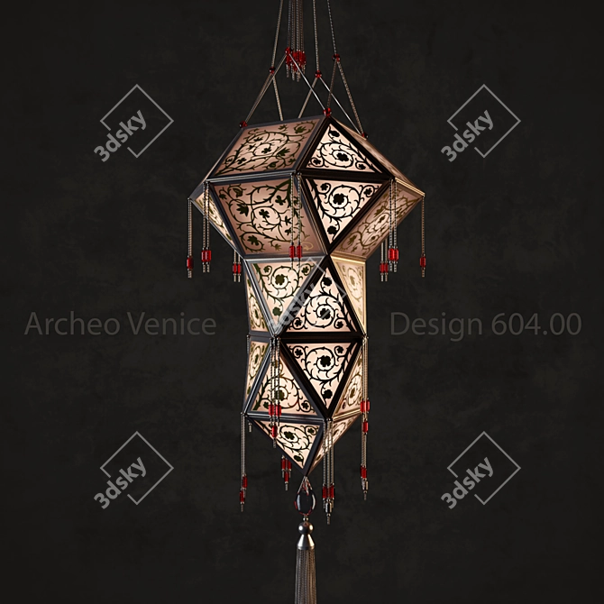 Archeo Venice Design Pendant Light 3D model image 1