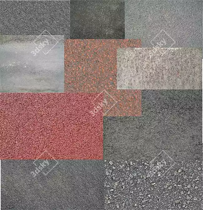 Urban Chic Asphalt Texture 3D model image 1