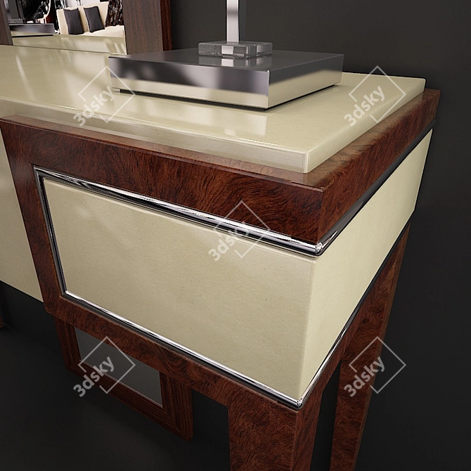 Art-Deco Console and Mirror Set 3D model image 2