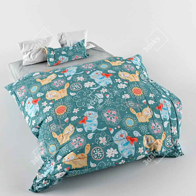 Cozy Cat Bed Cover 180x120 3D model image 1