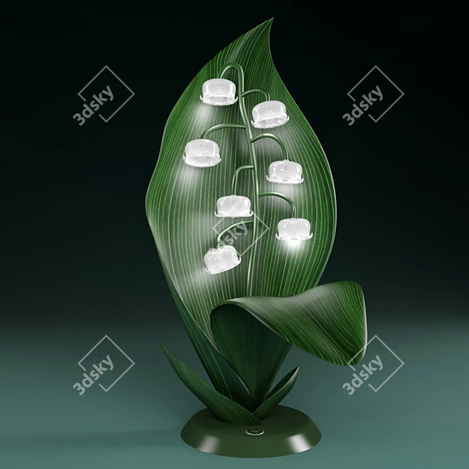 Elegant May-Lily Table Lamp 3D model image 1