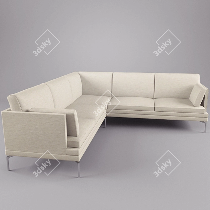 Zanotta William Sofa: Sleek and Stylish Design 3D model image 1