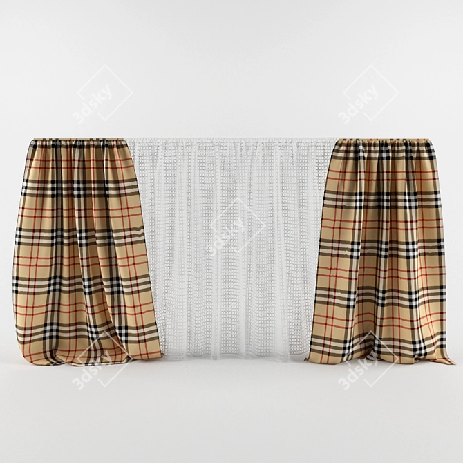 Elegant Drapes: Transform Your Space 3D model image 1