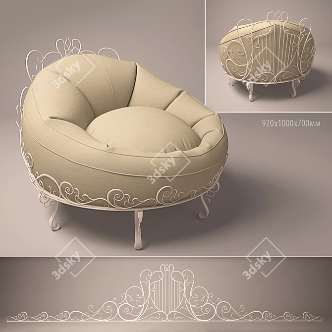 Kovanaya Chair: Elegant and Comfortable 3D model image 1