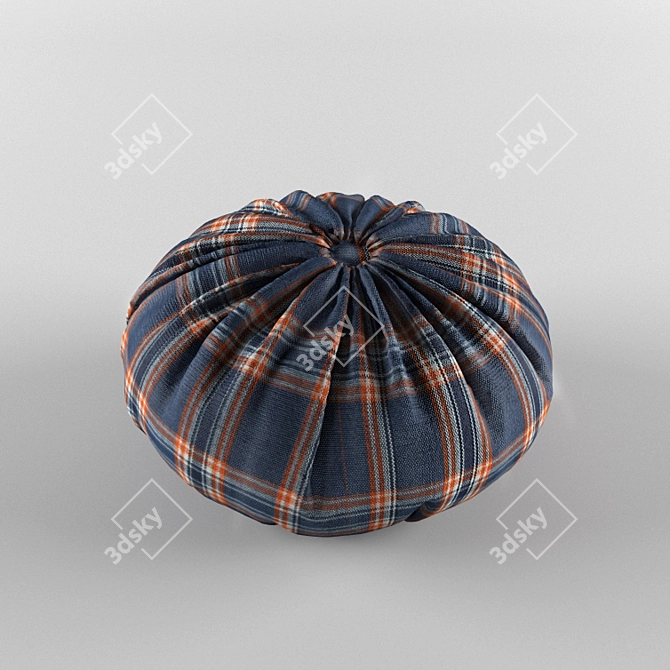 Round Cushion 3D model image 1