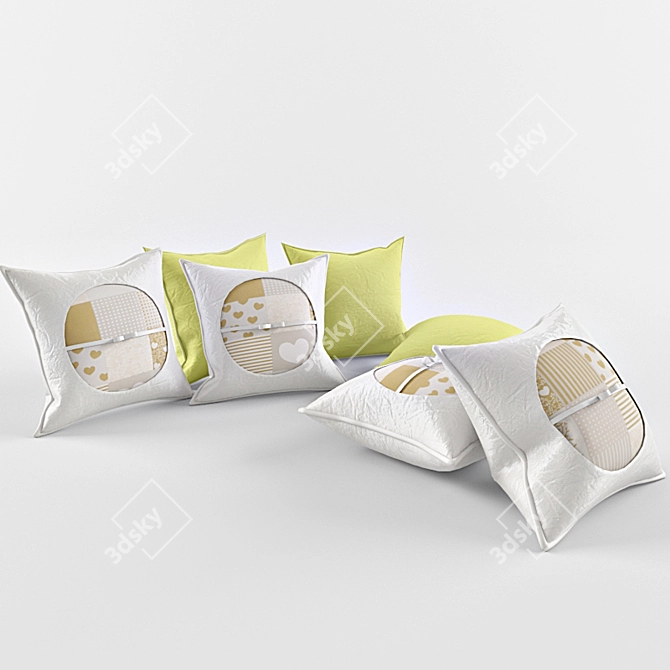 Cozy Dreams Pillow Set 3D model image 1