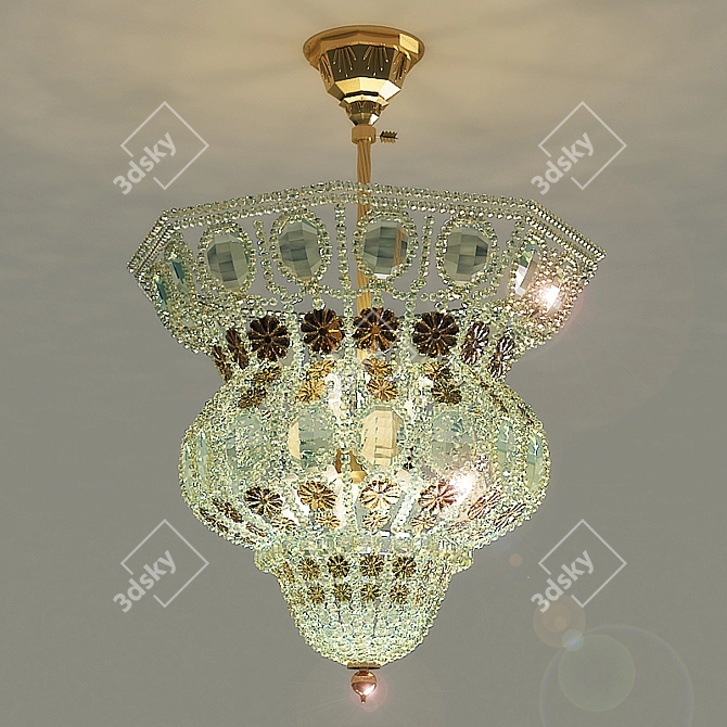Banci Art Chandelier 3D model image 1