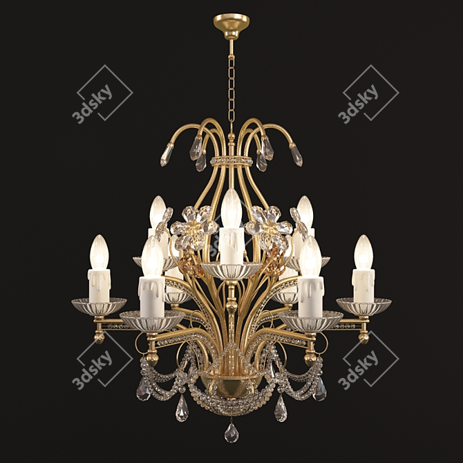 Elegante Roma Chandelier 3D model image 1