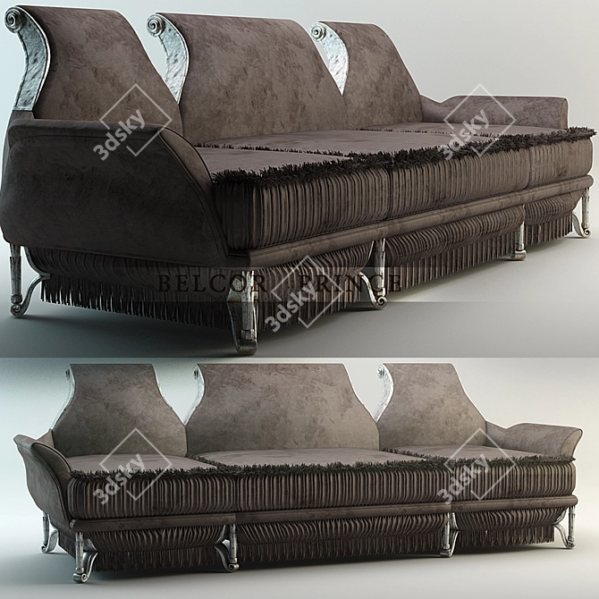 Title: Luxurious Belcor Prince Sofa 3D model image 1