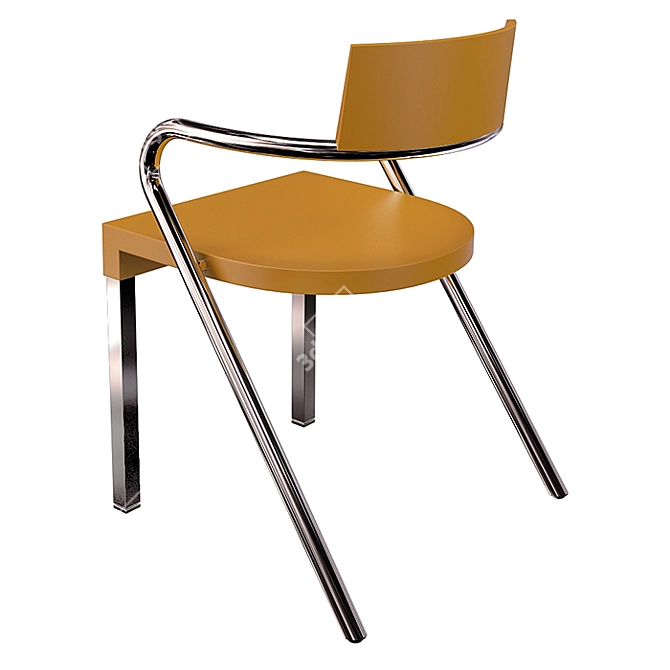 Exde Gazzella Chair: Sleek and Compact 3D model image 3