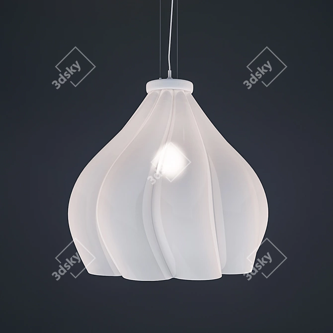 Elegant Plastic Chandelier 3D model image 1