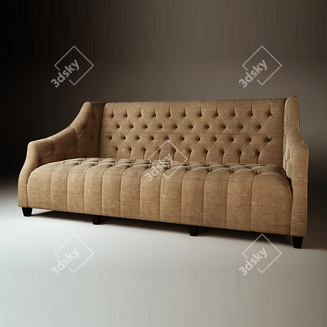 Elegant Rochester Sofa 3D model image 1