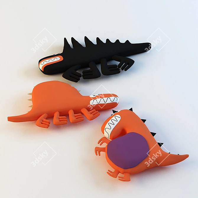 Roar-Some Dino Pillow-Mascot: Kid's Room Decor! 3D model image 1