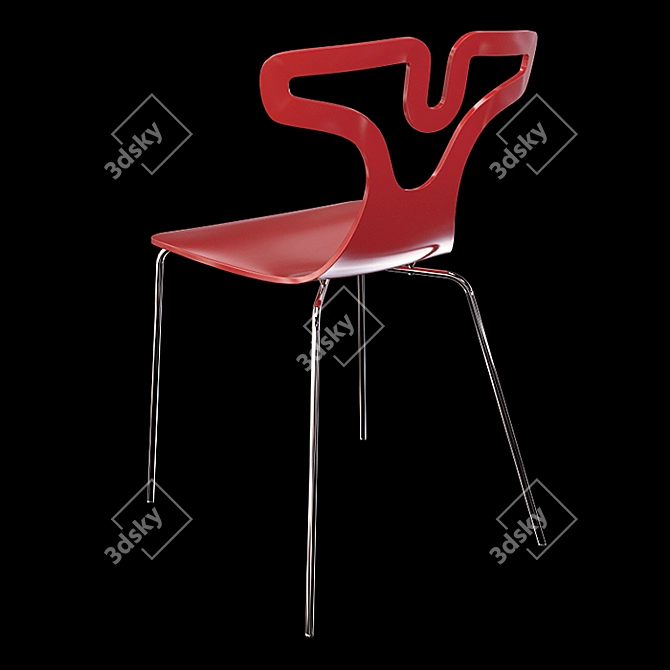 Exde T-Shirt Chair: Stylish and Adjustable 3D model image 4