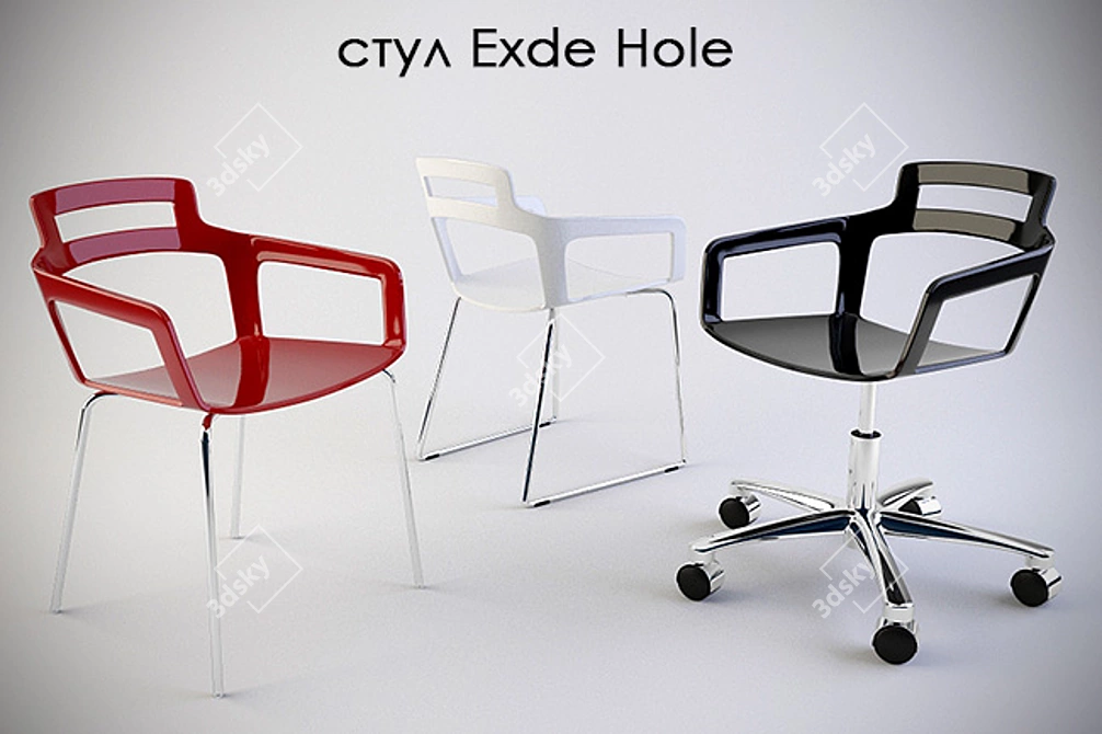 Exde Hole Chair 3D model image 1