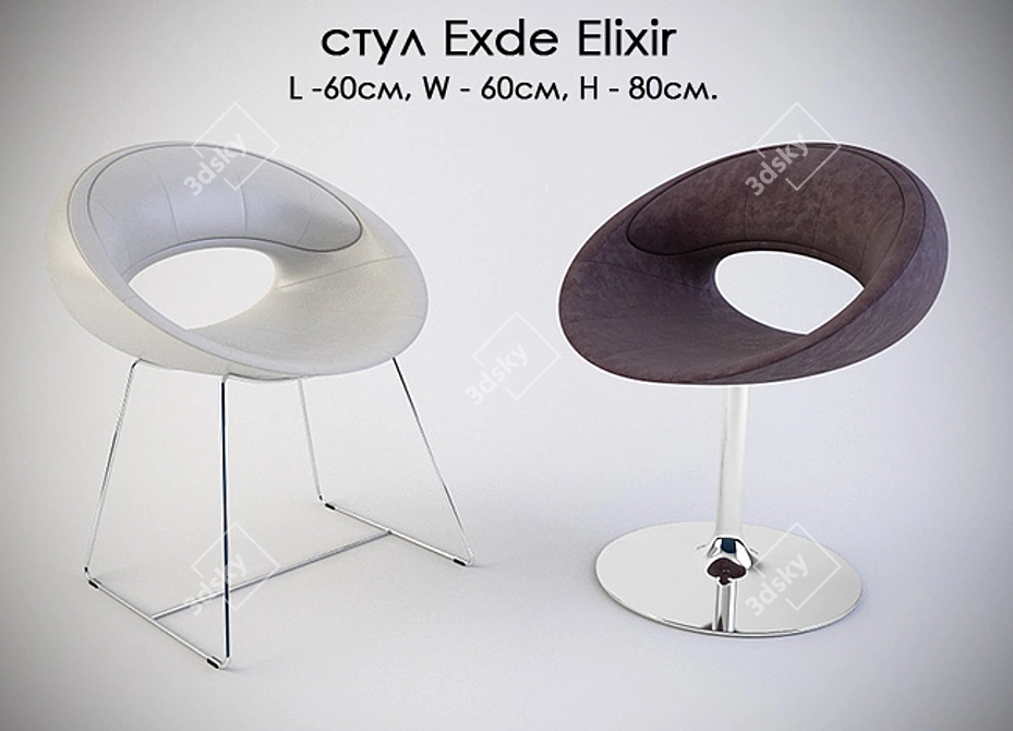 Elegant Exde Elixir Chair 3D model image 1