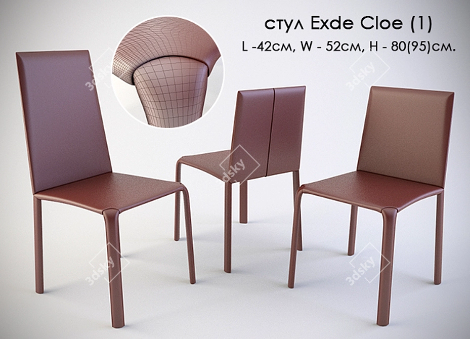 Exde Cloe Chair: Modern Design for Comfort 3D model image 1