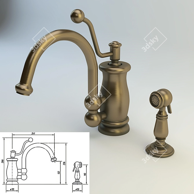 Migliore Vivaldi Kitchen Faucet 3D model image 1