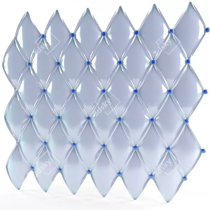 Quilted 4D Cinema Panel 3D model image 2