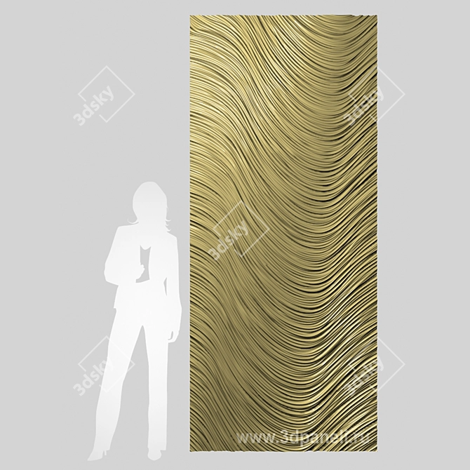 Title: Elegant 3D Panel Viento 3D model image 1