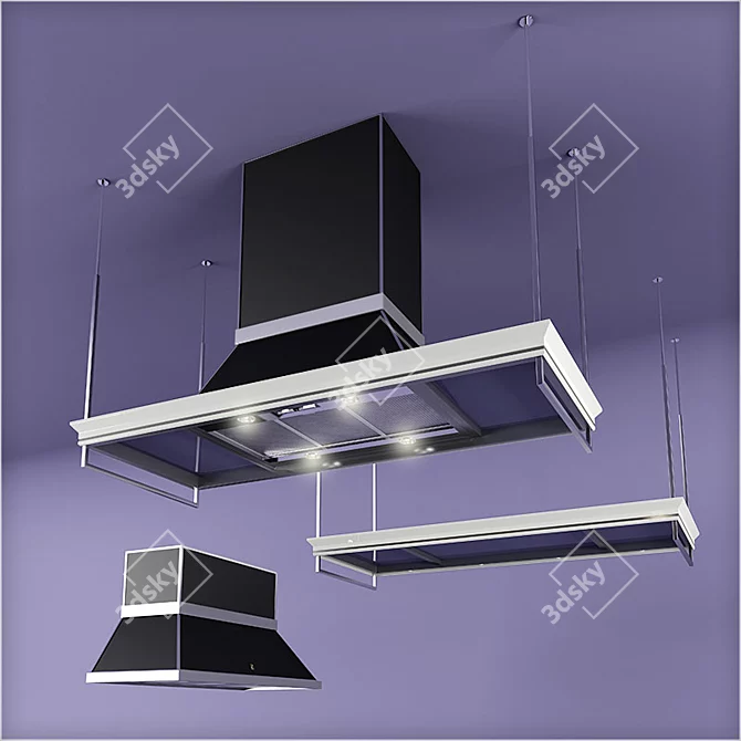 Elegant Baccarat Range Hood 3D model image 1