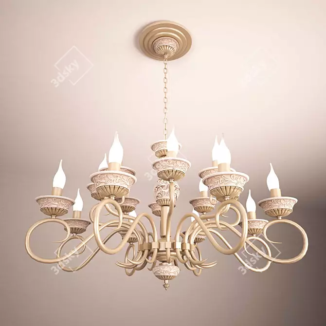 Elegant Classic Chandelier 3D model image 1