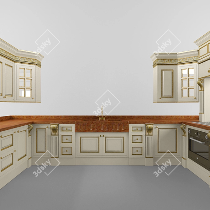 Elegant Italian Kitchen - Giemme 3D model image 3